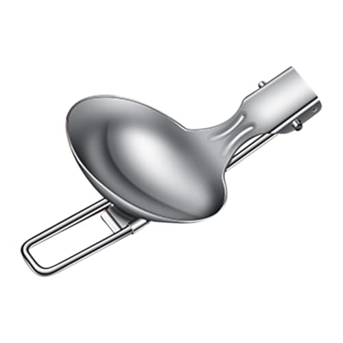 Rrlihjgu Suppenkelle Edelstahl | Klappbarer Kochlöffel für Suppe - Rutschfeste Küchenhilfe Mit Griff Für Camping Picknick Reisen Seniorenhaushalt von Rrlihjgu