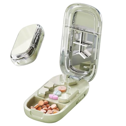 Rrlihjgu Tablettenschneider, tragbare Tablettenbox, täglicher Organizer zum Schneiden von Tabletten zu Hause, Reisen, Arbeit, Krankenhaus, Erwachsene, Kinder, Krankenschwestern Rrlihjgu Tablettenschneider, tragbare Tablettenbox, täglicher Organizer zum Schneiden von Tabletten zu Hause, Reisen, Arbeit, Krankenhaus, Erwachsene, Kinder, Krankenschwestern von Rrlihjgu