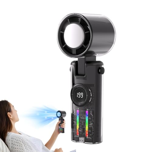 Rrlihjgu Tragbarer Elektrischer Ventilator - USB-Wiederaufladbares Kühlgebläse Mit Licht - Kühlung Bei Mit Digitaldisplay Für Jugendliche Erwachsene Angeln Outdoor Rrlihjgu Tragbarer Elektrischer Ventilator - USB-Wiederaufladbares Kühlgebläse Mit Licht - Kühlung Bei Mit Digitaldisplay Für Jugendliche Erwachsene Angeln Outdoor von Rrlihjgu