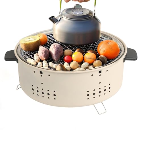 Rrlihjgu Tragbarer Grill, tragbarer Holzkohlegrill, Grill für Grill, tragbarer Smokergrill, Grill zum Kochen im Freien, geteilter Grill, Grillrost Rrlihjgu Tragbarer Grill, tragbarer Holzkohlegrill, Grill für Grill, tragbarer Smokergrill, Grill zum Kochen im Freien, geteilter Grill, Grillrost von Rrlihjgu