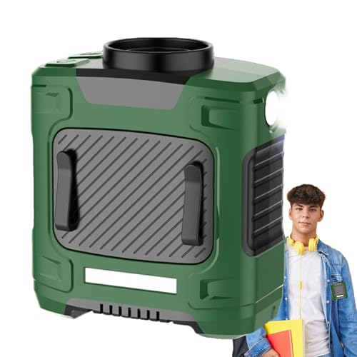 Rrlihjgu Tragbarer Taille Ventilator,Wiederaufladbarer Personalventilator Mit LED-Leuchte | 3-Stufen Windeinstellung Essenziell Bei Für Arbeit Fitness Wandern Und Sportaktivitäten von Rrlihjgu