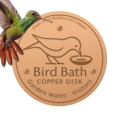 Rrlihjgu Vogelbad Kupferplatte - Vogelbadreiniger - Futterplatz Zubehör Dreipunktstütze Reinigungsplatte Für Außenbereich Terrasse Rasen Brunnenschale von Rrlihjgu