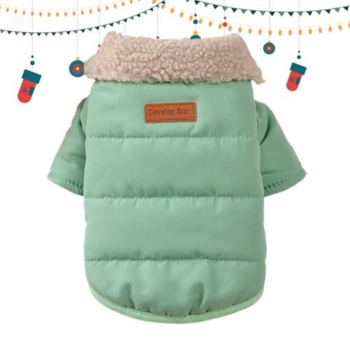 Rrlihjgu Wintermantel für Hunde, Kleidung für Hunde, winddichter Haustiermantel, Kostüme für Haustiere, Winterbedarf, zweibeiniger Mantel mit modischem Kragen für Hunde von Rrlihjgu