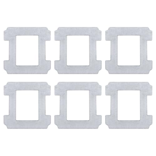 Rrochio 6 Stück Reinigungstuch für ECOVACS Winbot W2 PRO, Fensterputzroboter Zubehör für ECOVACS W1 PRO, W1, W2 OMNI Ersatzteile Waschbar Wischmopp Reinigungspad Wischtücher von Rrochio