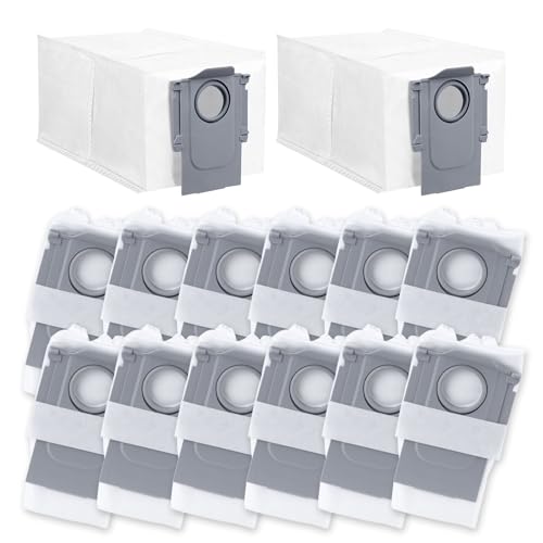 Rrochio 14 Staubbeutel für roborock Qrevo S, Saugroboter Zubehör für roborock Saros 10R, Qrevo Master, Qrevo Pro, Qrevo Curv, Qrevo Edge, S8 MaxV Ultra, S8 Max Ultra, QV 35S 2.7L Kapazität Ersatzteile von Rrochio