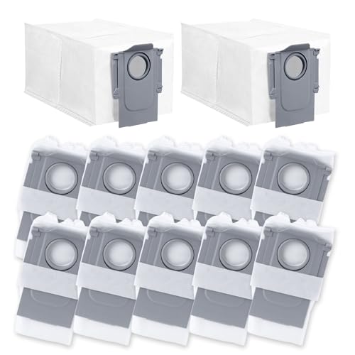 Rrochio Saugroboter Zubehör für roborock Saros 10R, 12 Stück Staubbeutel für roborock Qrevo S, Qrevo Master, Qrevo Pro, Qrevo Curv, Qrevo Edge, S8 MaxV Ultra, S8 Max Ultra 2.7L Kapazität Ersatzteile von Rrochio