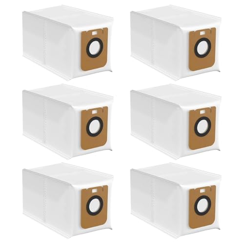 Rrochio Staubsauger Zubehör,6er Pack 2,5L Staubsaugerroboter Staubbeutel für Dreame D10 Plus,D10s Plus,D10 Plus Gen2,L10 Plus,D9 Plus,Z10 Pro von Rrochio