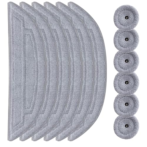 Rrochio Wischtücher für roborock S8 MaxV Ultra, 6 Stück Zubehör Mop für Saugroboter roborock S8 Max Ultra Ersatzteile Mopptuch Auswaschbarer von Rrochio