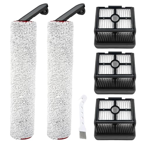 Rrochio Zubehör für Dreame H12 Dual, Ersatzteile für Dreame H12 Pro Nass-Trocken Staubsauger mit 2 Bürstenrolle und 3 Ersatzfilter Saugroboter Zubehörsets von Rrochio