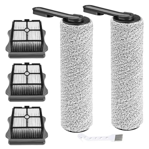 Rrochio Zubehör für Tineco Floor One S5 Pro 2, Ersatzteile für Tineco S5, S5 Pro, S5 Extreme Nass-Trocken Staubsauger mit 2 Bürstenrolle und 3 Filter Saugroboter Zubehörsets Original von Rrochio