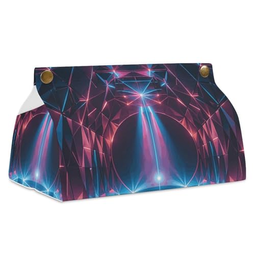 Laserlicht-Tücherbox-Abdeckung, einfacher Zugriff, stilvoller PU-Leder-Tuchbox-Halter für Zuhause, Büro, Auto, Schreibtisch-Tischdekoration von Rrtsmsgh