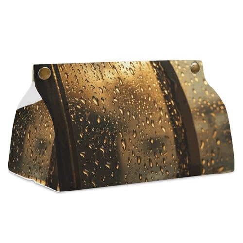 Rain Hits The Window Tissue Box Cover Easy Access, Stylish PU Leather Tissue Box Holder for Home, Office, Car, Desk Tabletop Decor Rain Hits The Window Tissue Box Cover Easy Access, Stylish PU Leather Tissue Box Holder for Home, Office, Car, Desk Tabletop Decor von Rrtsmsgh