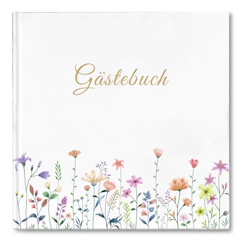 Gästebuch Blanko mit 40Schöne Aufkleber und 44 Doppelseiten Premium Dickem Papier, Größe 21x21cm Guest Book, Hardcover Hochzeitsgästebuch für Hochzeiten Geburtstage Polterabend Taufe Ferienwohnung Gästebuch Blanko mit 40Schöne Aufkleber und 44 Doppelseiten Premium Dickem Papier, Größe 21x21cm Guest Book, Hardcover Hochzeitsgästebuch für Hochzeiten Geburtstage Polterabend Taufe Ferienwohnung von Rsarouud MoY
