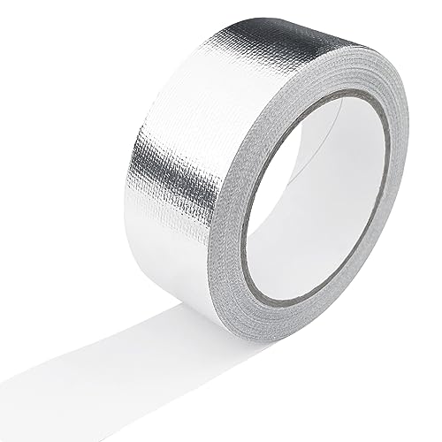 Rseuphiee 20M x 4CM Aluminiumband Aluminium Klebeband, Selbstklebend Dichtband silber Klebeband, Als Reparatur-Aluminiumband, Aluminiumband Zum Abdichten, Isolieren und Reparieren von Rseuphiee