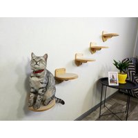 Katzenwandstufen, An Der Wand Befestigte Runde Katzenstufen, Katzenregal, Katzenwandmöbel | Stabile Kletterstufen Für Aktive Katzen von RshPets