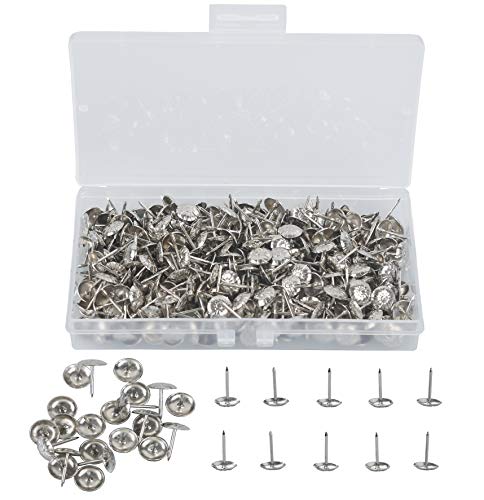 400 Stück Polsternägel antike ziernägel Polster Tacks Reißzwecken Möbel Dekorative Nägel DIY Dekorative Nägel Vintage Pins Sofa Möbel Nägel （Silber 11mm * 16mm） von Rshuhx