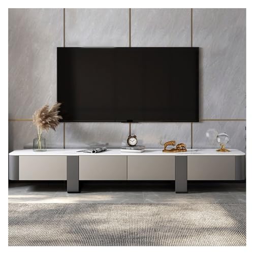 Luxuriöser TV-Ständer mit Schiefertischplatte und Metallbeinen, moderner Entertainment-Center-Medienkonsolentisch mit 4 Schubladen für Wohnzimmerdekoration, 200 cm / 86,6 Zoll (Farbe: B, Größe: Luxuriöser TV-Ständer mit Schiefertischplatte und Metallbeinen, moderner Entertainment-Center-Medienkonsolentisch mit 4 Schubladen für Wohnzimmerdekoration, 200 cm / 86,6 Zoll (Farbe: B, Größe: von Rsmmpqa