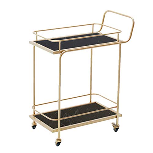 Rsmmpqa Barwagen-Regale, Weinwagen mit Rollen, Universalrollen, Nivellierfüße, Hausbar, Servierwagen, Küchenwagen mit Stauraum (Farbe: Stil 3, Größe: 693886 cm) (Stil 1: 69 x 38 x 86 cm) von Rsmmpqa
