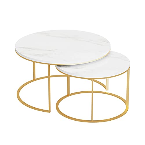 Rsmmpqa Esstisch, rund, klein, Bürotisch, Couchtisch, Meeting-Tisch für Küche, Wohnzimmer, wasserdicht, Desktop-Konferenztisch (Farbe: 3, Größe: 1) (3 1) von Rsmmpqa