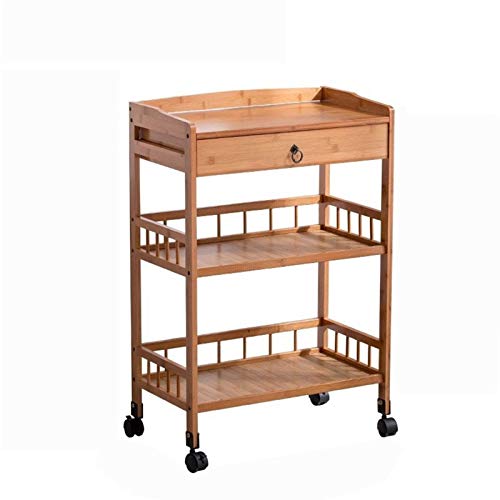 Rsmmpqa Industrieller Barwagen aus Holz, sehr geeignet für Zuhause, Wohnzimmer, Rollen, Hausbar, Servierwagen, Küchenwagen mit Stauraum (Farbe: Stil 3) (Stil 4) von Rsmmpqa