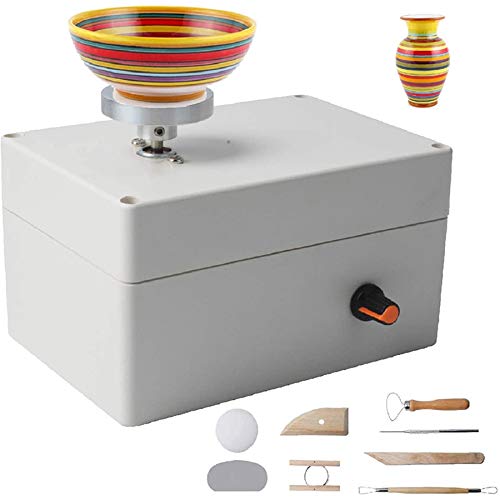 Rtauhife Keramik Rad Maschine, USB Keramik Herstellungs Kit mit 6 Teiligen Keramik Ton Werkzeugen, Elektrische Keramik DIY Kits von Rtauhife