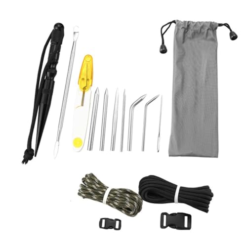 Rtauhife Paracord-Knoter-Werkzeug-Set, Marlinspike-Set Aus Edelstahl, Nähschnürnadeln und Glättungs-Knoter-Werkzeuge von Rtauhife