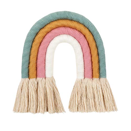 Rtengtunn Regenbogen hängende Verzierung, Nordic Woven Rainbow Wandbehang Für Kinderzimmer Wohnheim Raumdekoration Party Supplie - 4B004 von Rtengtunn