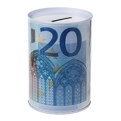 Rtengtunn Sparbüchse, Kreative Euro-Dollar-Metallzylinder Sparschwein Spargeld Box Home Dekoration - 20 von Rtengtunn