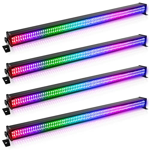 RGBW Wallwasher Strahler, 336 LEDs 80W Bühnenlicht Bar Wash Lights Wall Washer Strip DMX512 Control Control DJ Bühnenbeleuchtung für Indoor Disco Party Kirche Geburtstag Bar Hochzeit, 4 Stück von Rtktoup