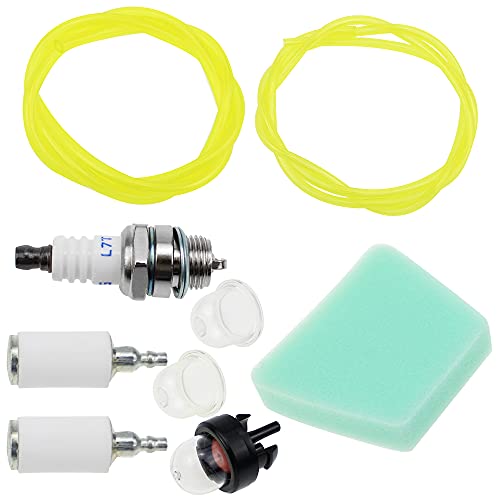 RtottiM Universal Benzinfilter kit Primer Benzinschlauch Luftfilter Zündkerzen Ersatzteile für Freischneider Trimmer Mower Rasentrimmer Benzin-Kettensäge Motorsäge von RtottiM