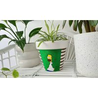 Homer Simpson, Die Simpsons, Handbemalter Topf, 17cm Terrakotta Indoor-Topf, Simpsons-Dekor, Simpsons-Pflanztopf, Fun-Topf, Tv-Dekor von RtsyAustralia