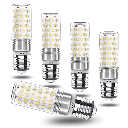 E27 LED Kaltes Weiß 7W, LED E27 Mais Birne Lampen 6000K, Edison Schraube E27 LED Energiesparlampe Birnen Ersetzt 60W - 80W Glühlampe, AC 175V-265V, 760LM, Nicht Dimmbar E27 Led Mais Birne, 5er Pack von RuLEDne