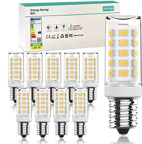 RuLEDne E14 LED Lampe Kaltes Weiß 6000K, 3W /350LM Glühbirne Ersatz 30W Halogenlampen, 360° Abstrahlwinkel für Kronleuchter, Nicht Dimmbar, Wandlampe, Schreibtischlampe,10er Pack von RuLEDne