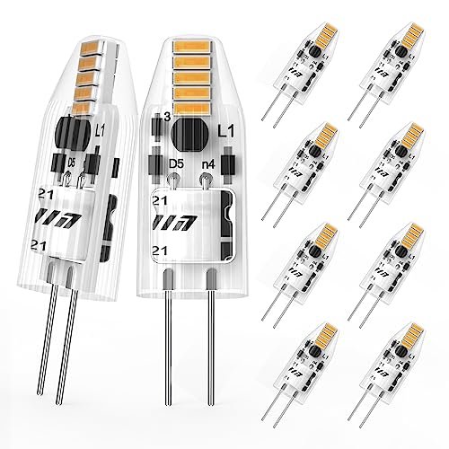 RuLEDne G4 LED Leuchtmittel 1W LED Leuchtmittel 110 Lumen 2700K Warmweiß LED Lampen, AC/DC 12V G4 Mini Birne Leuchtmittel Entspricht 10W 15W Halogenbulb Nicht Dimmbar Kein Flackern 10er Pack RuLEDne G4 LED Leuchtmittel 1W LED Leuchtmittel 110 Lumen 2700K Warmweiß LED Lampen, AC/DC 12V G4 Mini Birne Leuchtmittel Entspricht 10W 15W Halogenbulb Nicht Dimmbar Kein Flackern 10er Pack von RuLEDne