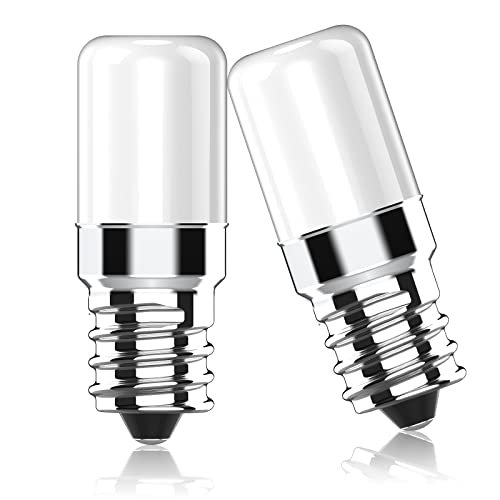 RuLEDne LED Kühlschranklampe, E14 LED Leuchten, 2 W Ersatz für 15 W 20 W 25 W Halogenlampen or Incandescent, Kaltweiß 6000K, Fridge Lamp 170 lm, 360° Abstrahlwinkel, Nicht Dimmbar AC 230 V, 2er Pack von RuLEDne