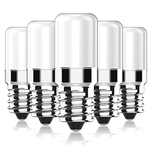 RuLEDne LED Kühlschranklampe, E14 LED Leuchten, 2 W Ersatz für 15 W 20 W 25 W Halogenlampen or Incandescent, Warmweiß 2700 K, Fridge Lamp 170 lm, 360° Abstrahlwinkel, Nicht Dimmbar AC 230 V, 5er Pack von RuLEDne