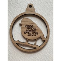 Rotkehlchen Erscheinen Christbaumkugel Ornament von RuaBelleDesigns