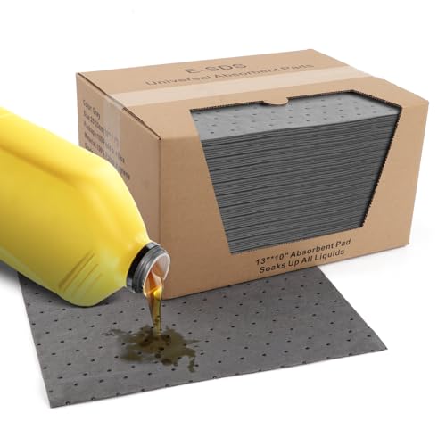 Ruaizel 100 Stück Ölsaugtücher mit Karton, Ölauffangmatte Werkstatt Matte, 25 x 33cm Ölabsorbierende Pads, Öl Auffangmatte für Garage, Motorrad und Oldtimer von Ruaizel