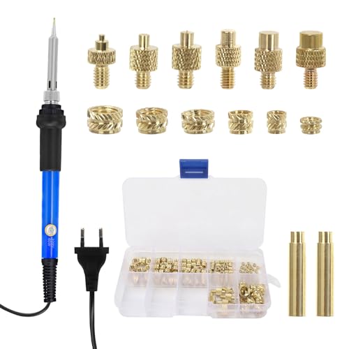 Ruaizel 139 Stück Gewindeeinsätze Lötspitzen Set 60W, Einschmelzmuttern M2 M3 M4 M5 M6 M8, Einschmelzgewinde Gewindeeinsätze für 3D Drucker Zubehör Ruaizel 139 Stück Gewindeeinsätze Lötspitzen Set 60W, Einschmelzmuttern M2 M3 M4 M5 M6 M8, Einschmelzgewinde Gewindeeinsätze für 3D Drucker Zubehör von Ruaizel
