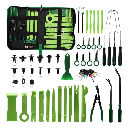 415 Stück Hebelwerkzeug Auto, Universal Auto Demontage Werkzeuge, Kunststoffkeile KFZ Set für Türverkleidung Radio Und Platten, Hebelwerkzeug aus Kunststoff (Grün) 415 Stück Hebelwerkzeug Auto, Universal Auto Demontage Werkzeuge, Kunststoffkeile KFZ Set für Türverkleidung Radio Und Platten, Hebelwerkzeug aus Kunststoff (Grün) von Ruaizel