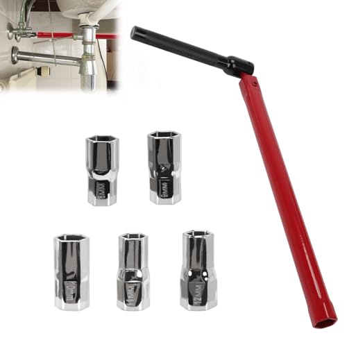 Ruaizel Standhahnschlüssel, Standhahnmutterschlüssel 8-13mm, Wasserhahn Schlüssel, Wasserhahn Montagewerkzeug, Armaturenschlüssel Set für Waschbeckenarmatur Sanitärinstallationen (8-13mm) von Ruaizel