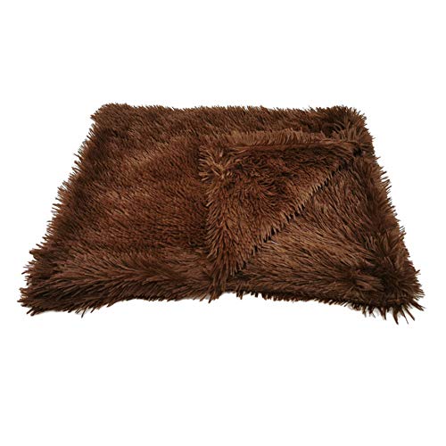 Ruankenshop Hundedecken Hundedecken Waschbar Katzendecke Weiche Decke Flauschige Decke Hundekiste Mat Haustierdecke Flauschige Katze Mat Waschbares Hundebett Brown,Large von Ruankenshop