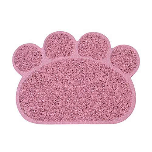 Ruankenshop Katzenmatte Katzenklo Katzenklo Matte Katzenstreufänger Mat Katzentoilettenmatten Katzenstreu Mats Trapper Katzenstreu Tablett Mat Cat Clean Mat 30,pink von Ruankenshop