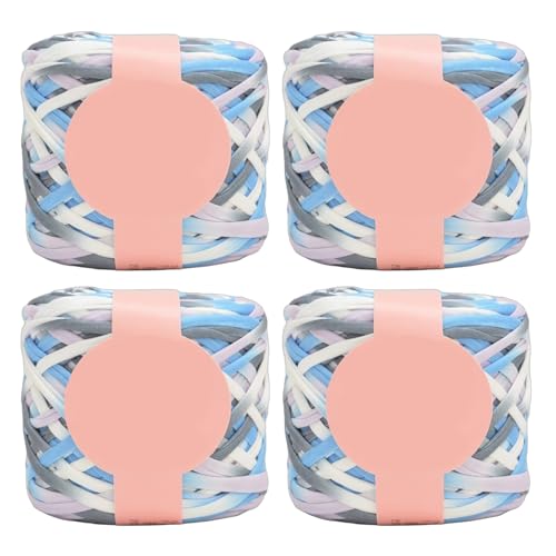Buntes Polyester-Strickgarn für Häkel- und Strickprojekte, handgefertigte Handtaschen und Heimdekoration, 280 g/Rolle, Handtaschengarn, 4 Stück Buntes Polyester-Strickgarn für Häkel- und Strickprojekte, handgefertigte Handtaschen und Heimdekoration, 280 g/Rolle, Handtaschengarn, 4 Stück von Ruarby