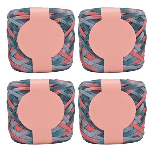 Buntes Polyester-Strickgarn für Häkel- und Strickprojekte, handgefertigte Handtaschen und Heimdekoration, 280 g/Rolle, Handtaschengarn, 4 Stück Buntes Polyester-Strickgarn für Häkel- und Strickprojekte, handgefertigte Handtaschen und Heimdekoration, 280 g/Rolle, Handtaschengarn, 4 Stück von Ruarby