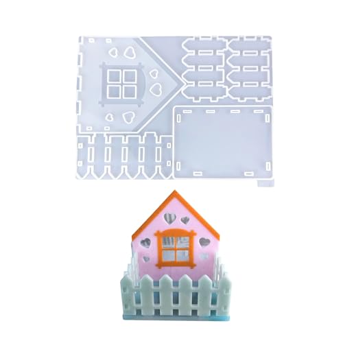 Flexible Silikonform für Haus und Zaun, Tischdekoration, Schmuckherstellung, dekorative Hausformen Flexible Silikonform für Haus und Zaun, Tischdekoration, Schmuckherstellung, dekorative Hausformen von Ruarby
