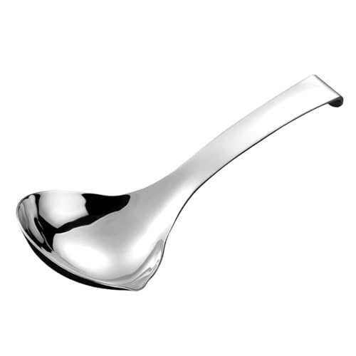Großer Suppenlöffel aus Edelstahl mit ergonomischem Griff zum Kochen und Servieren, praktisches Küchenkochgeschirr, Suppen-Servierlöffel Großer Suppenlöffel aus Edelstahl mit ergonomischem Griff zum Kochen und Servieren, praktisches Küchenkochgeschirr, Suppen-Servierlöffel von Ruarby