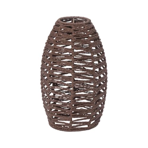 Lampenschirm für Hängelampe, Rattanimitat, gewebtes Seil, Hängeleuchte für Pendelleuchte, Rattan-Lampenschirm von Ruarby