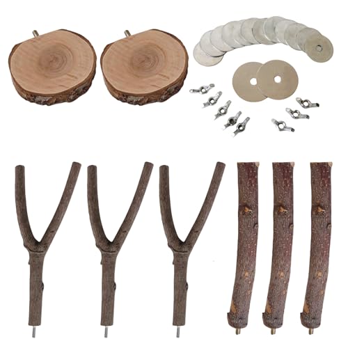 Langlebiges Vogelständer-Set aus Holz, Vogelstangen, Haustier-Trainingswerkzeug für Käfigzubehör, Haustier-Trainingsgeräte Langlebiges Vogelständer-Set aus Holz, Vogelstangen, Haustier-Trainingswerkzeug für Käfigzubehör, Haustier-Trainingsgeräte von Ruarby