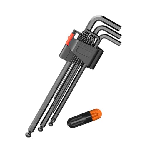 Ruarby 9-teiliges L-Typ-Legierungsschlüssel-Set für Heim-, Automobil- und Elektronik-Wartung, 1,5/2/2/3/4/6/8/10 mm Enthusiasten von Ruarby